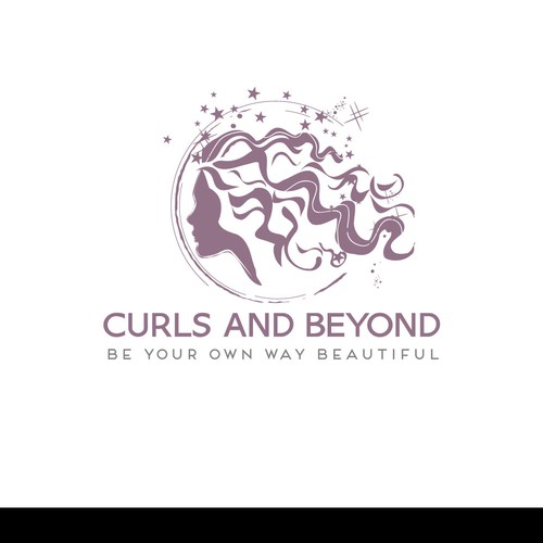 Logo for curly hair brand Design by Ava N Garda