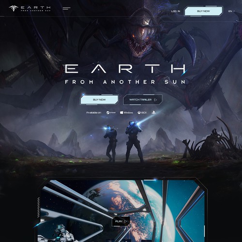 Design a cool website for a high-quality realistic Sci-Fi FPS game for PC/Consoles Design by FaTiH™