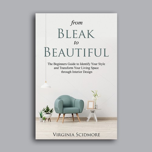 Eye-catching but simple interior design book cover Design by Brushwork D' Studio