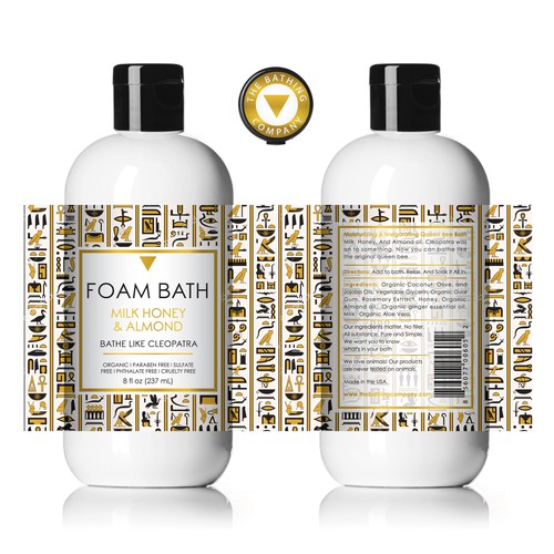 Foam Bath Bottle Labels Design by emmafoo