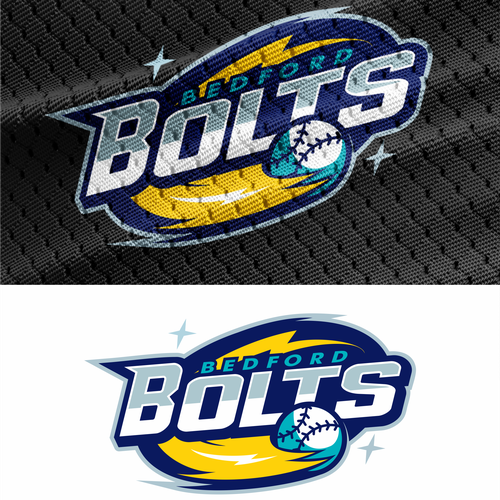 Team logo for the Bedford Bolts girls softball team Design by komobabus