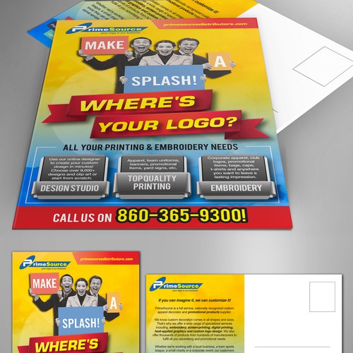 Create a postcard for primesource - printing, embroidery, promotional  products, Postcard, flyer or print contest