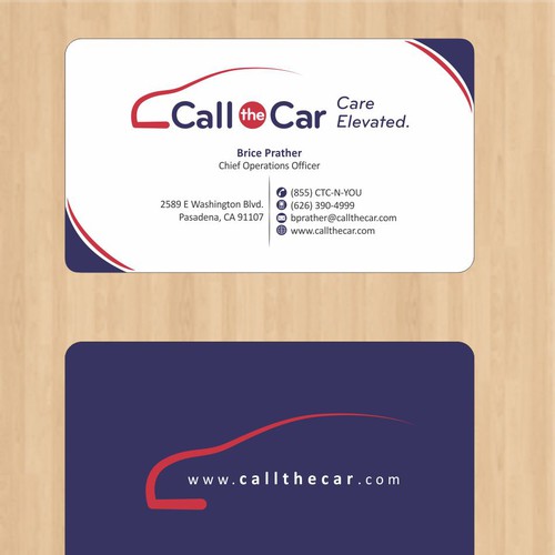 business card for Call the Car Design by Shoaib Perfect