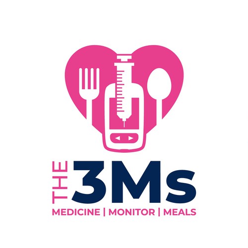 Logo for National Type 1 Diabetes Behavioral Health Research Study “3Ms 2.0” Design by Astart