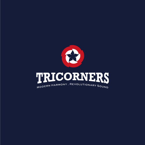 "Design a bold Revolutionary-inspired logo for a modern a cappella singing group" winning 