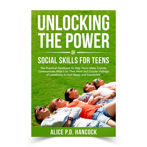 Minimalist Book cover for Teens ages 13-18 suffering from social anxiety and need to learn social skills Design by KMS Arafat