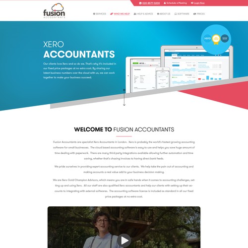 Modern top end Accounting firm website design Réalisé par Webenix Solutions