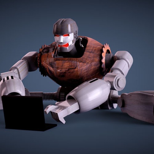 Computer modeled (CG) evil robot illustration Diseño de ZHT