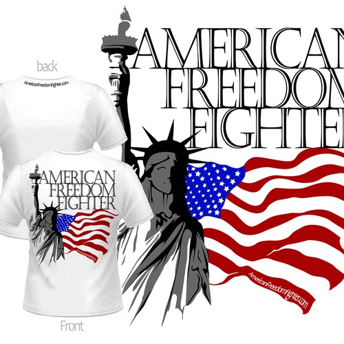 T-shirt design for AMERICAN FREEDOM FIGHTER Diseño de Artdodesign