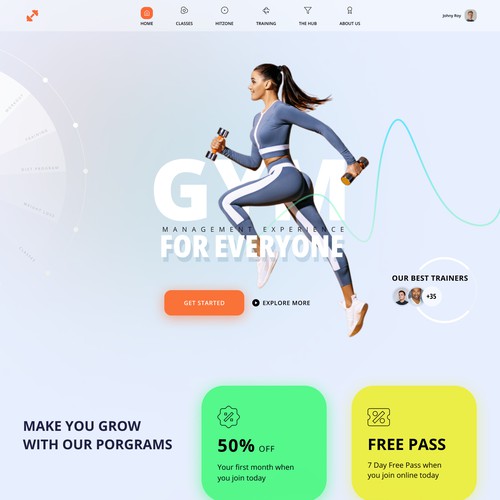 Design homepage and location page for Gym website Design by Mohammad Kashif