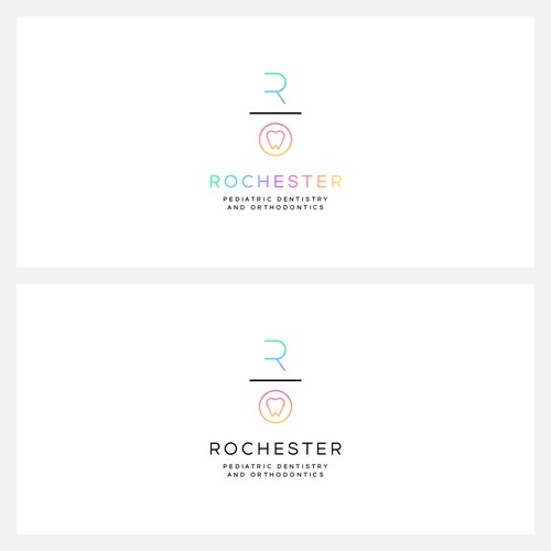 Minimalistic dental logo for pediatric and orthodontic office Design by waffleson