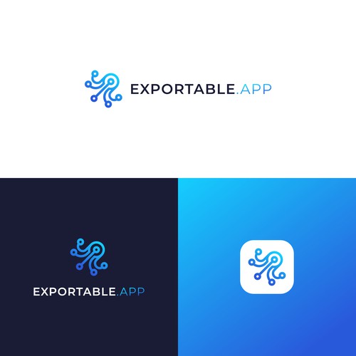 Design a modern and dynamic logo for an app in the data space Design by megawon®