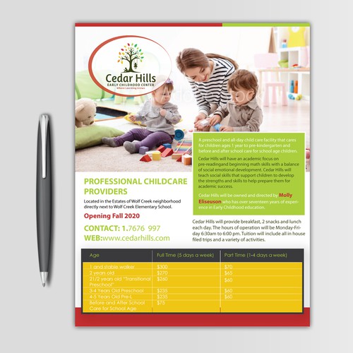 Preschool Flyer Design by Leeons