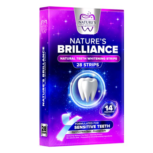 Natural Design Needed for Nature's Brilliance Whitening Strips Design by rembrandtjurin