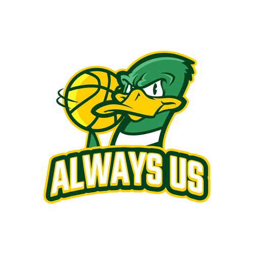 Basketball Logo for Always Us - Your Winning Logo Featured on Major Sports Network Design réalisé par SuperSouthStudios™