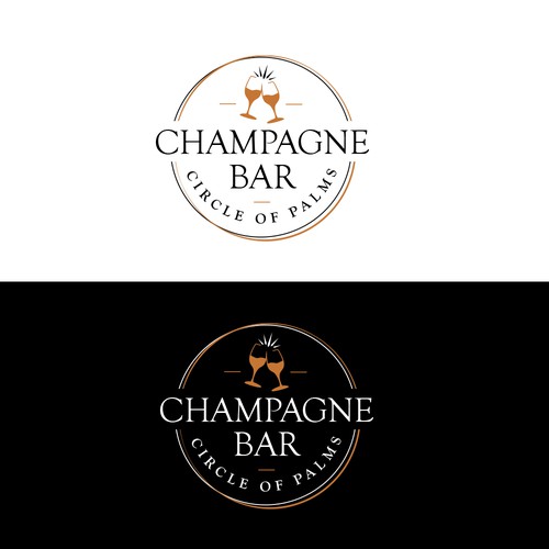 Luxury and modern Champagne Bar logo Design réalisé par alediba