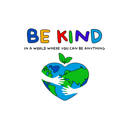 BE KIND Colorful Kids T-shirt Design Design by Krstn Prlt