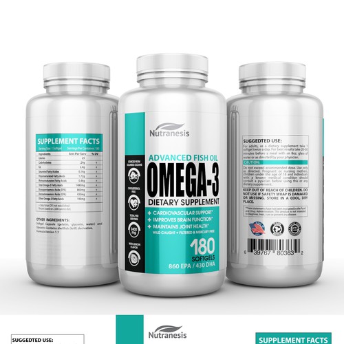 Create the Product Label for Omega-3 Design by syakuro