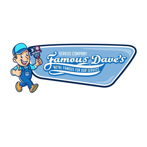 Famous Dave's Service Company Logo Diseño de ifux