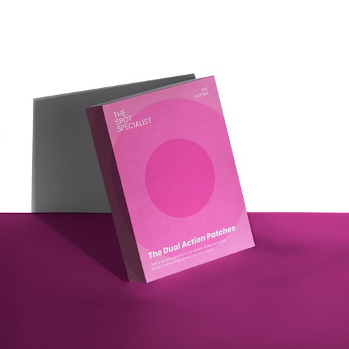 Pimple Patch PACKAGING to appeal to FEMALE BEAUTY user Design by Nikolas Elia