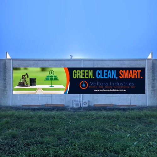 Voltora Industries Back Wall Banner Design by isuk