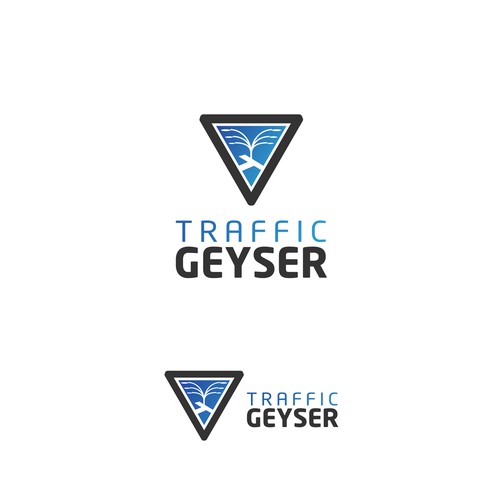 T-R-A-F-F-I-C   g-e-y-s-e-r  Logo Design by DAFIdesign