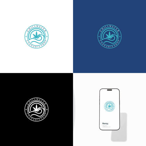 Chillwater Cannabis Shop Logo - Calm the Noise, Find Your Better Design by Renzy.