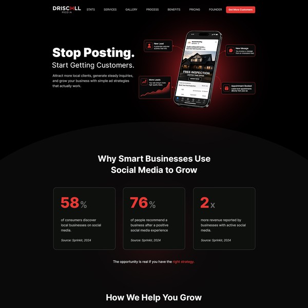 Driscoll Media — Website Design Project