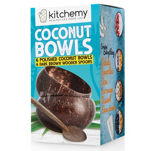 Coconut Bowls - Box Packaging Design Design by BLL•DSN