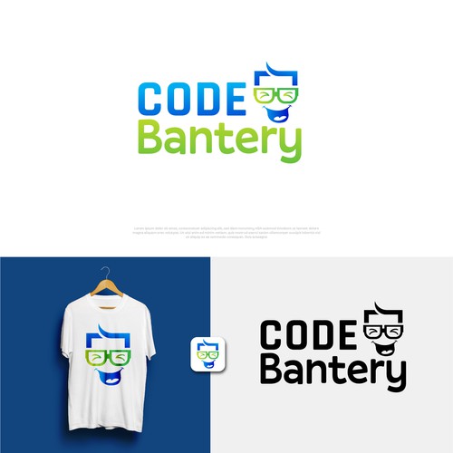 Goofy, comical logo for computer code jokes and anecdotes Design by Saan creatives™