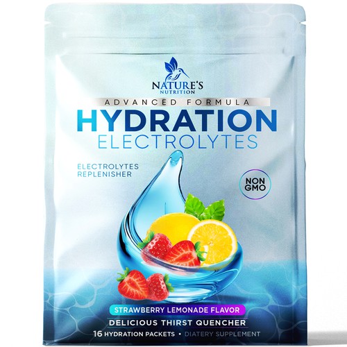 Refreshing Hydration Electrolytes Design Needed for Nature's Nutrition Design by agooshe