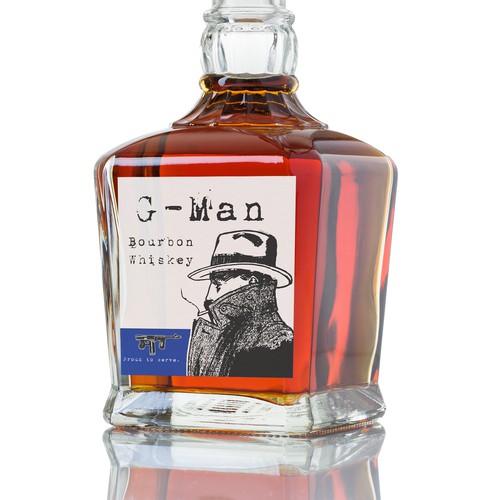 G-Man Whiskey Is seeking a distinctive design for our new brand. Design by Windmill Designer™