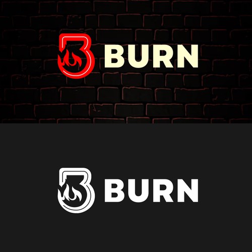 “Design a fierce, industrial-chic brand identity for a HIIT gym called BURN” Design by PrintFactory ™