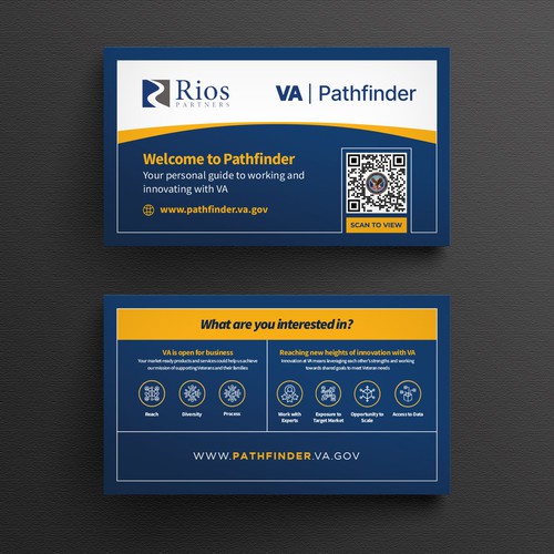 QR Code Handout Card for Veteran Care Innovation Design by artomoro ™