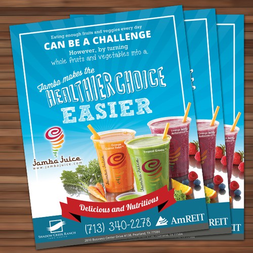 Designs Create an ad for Jamba Juice Postcard, flyer or print contest