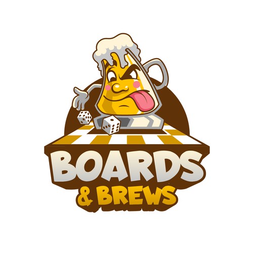 Fun logo for social group focused on beer & board games Design by Ogi's design