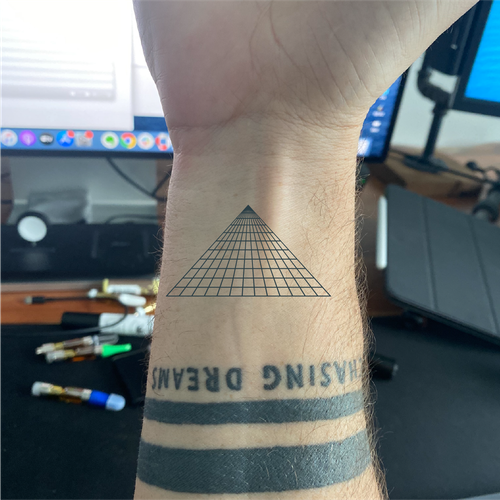 simple pyramid tattoo