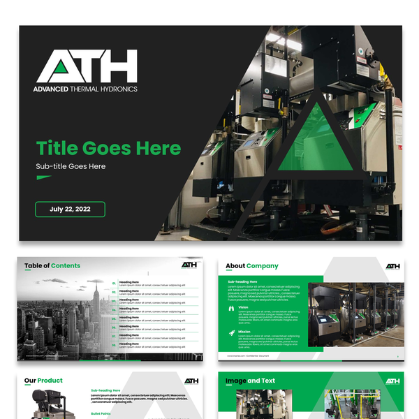 PowerPoint Template design for Manufacturer of boilers