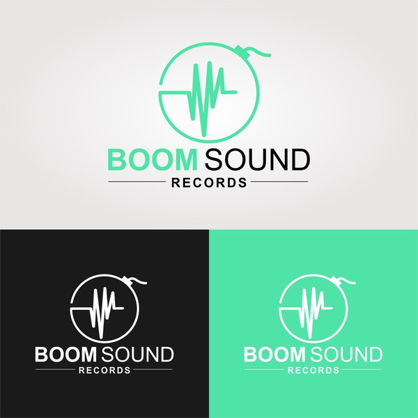 Design by AFREDO 123 titled "winner logo boom sound records"