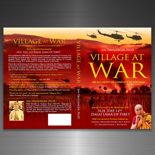 Cover for Third Edition of Classic Work on the Vietnam War. Special Foreword by H.H. the Dalai Lama. Design réalisé par Rav Astra