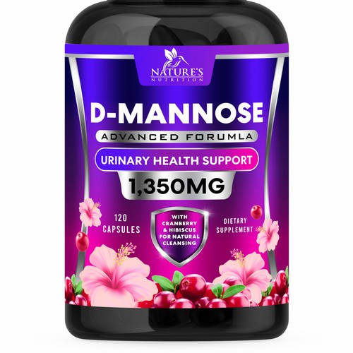 Colorful D-Mannose Design Needed for Nature's Nutrition Design réalisé par GenScythe