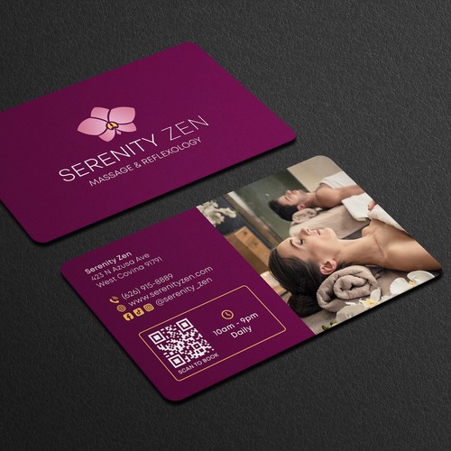 Elevating an Upscale Massage Spa’s Image with a Business Card Design by Galaxiya