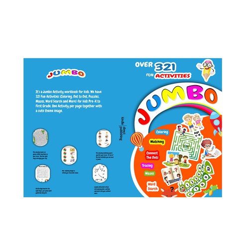 Fun Design for Jumbo Activity Book Design by Leon__art