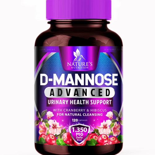 Colorful D-Mannose Design Needed for Nature's Nutrition Design von agooshe