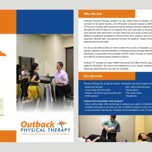 Design Help Outback Physical Therapy with a new brochure design por Barinix