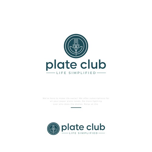 "I created the first paper plate subscription company logo!" - Your next claim to fame Design by D Better Design