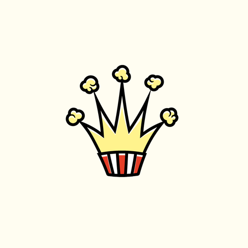 Logo design for the Popcorn King! Design by Franco Perrone