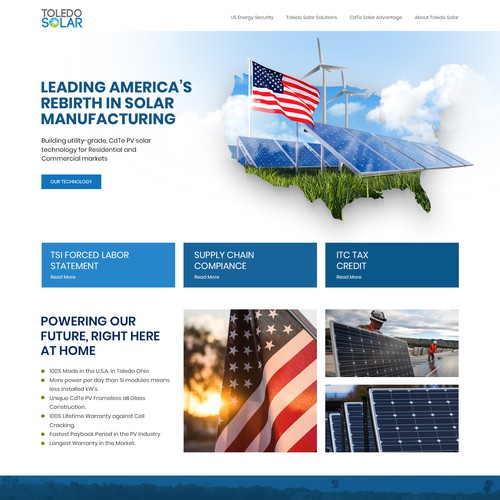 Website Redesign for Solar Panel Manufacturer and Tech Company Design by farhanubaid