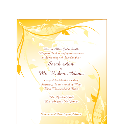 Letterpress Wedding Invitations Design by Sinchan71