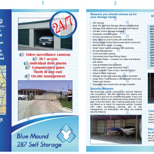 Self Storage Brochure Réalisé par MFDesigns